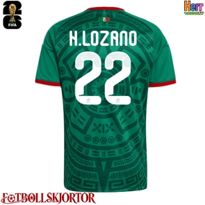 Mexiko Hirving Lozano #22 Hemmatröja VM 2026 Kortärmad